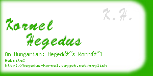 kornel hegedus business card